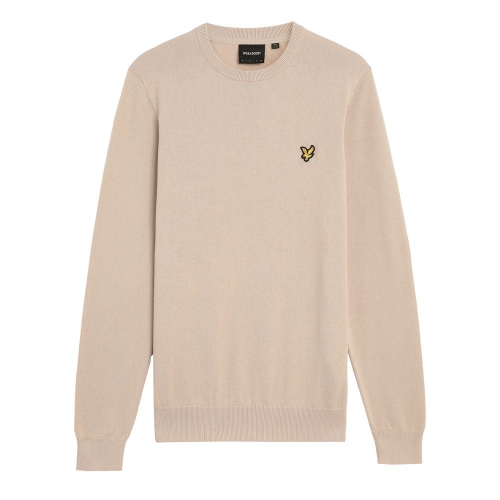Crew Neck Genser Herre Beige