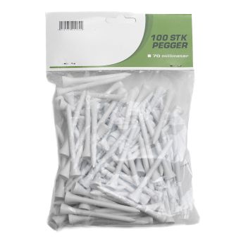 Golfpegger 70mm 100pk Hvit