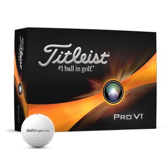 Pro V1 Golfball Golfshopen.no Logo Hvit