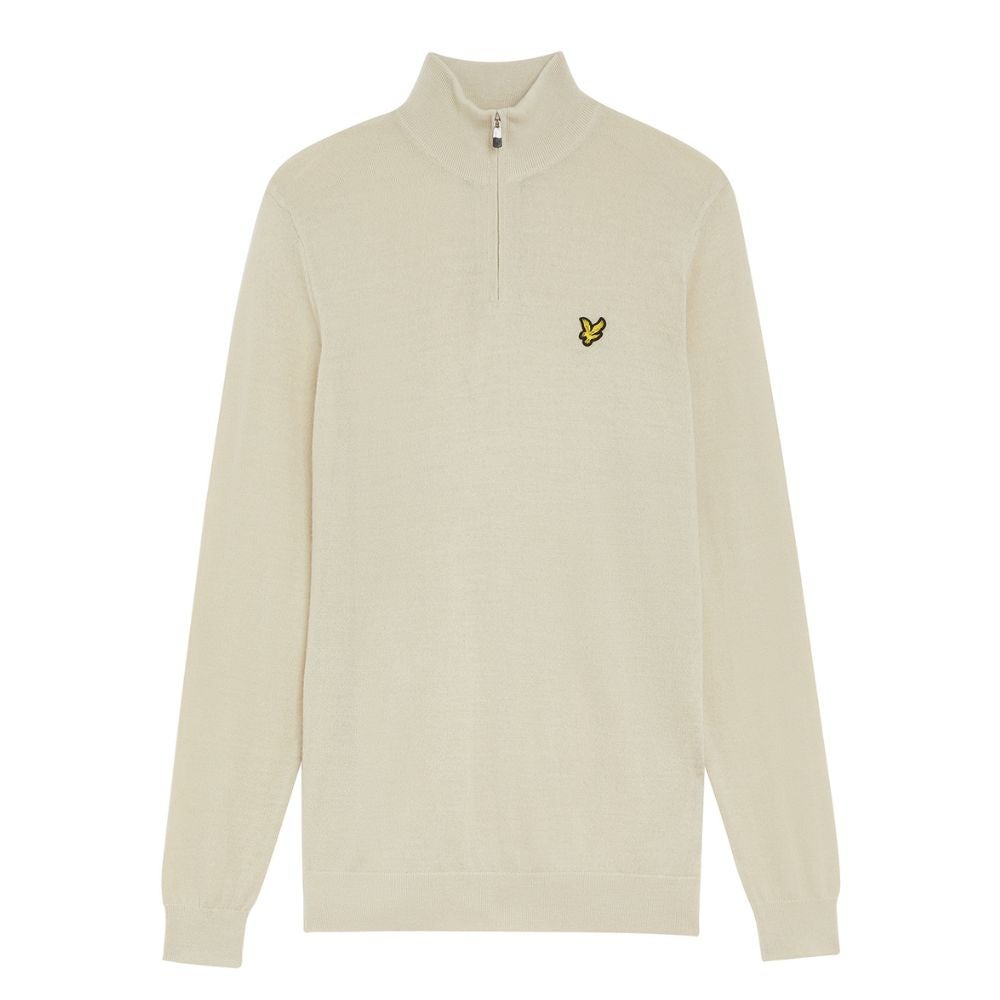 Golf 1/4 Merino Genser Herre Beige