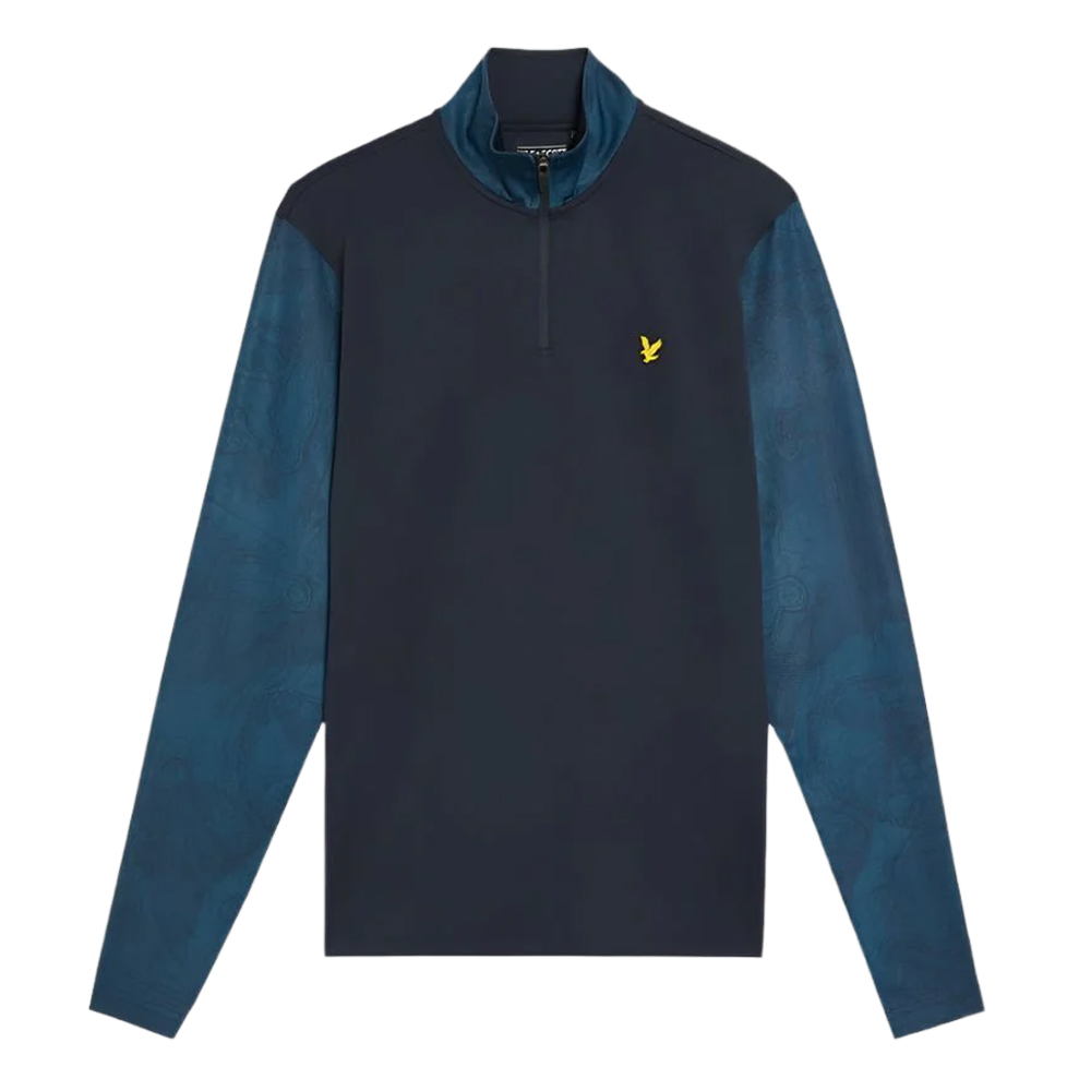 Printed Midlayer Genser Herre Navy