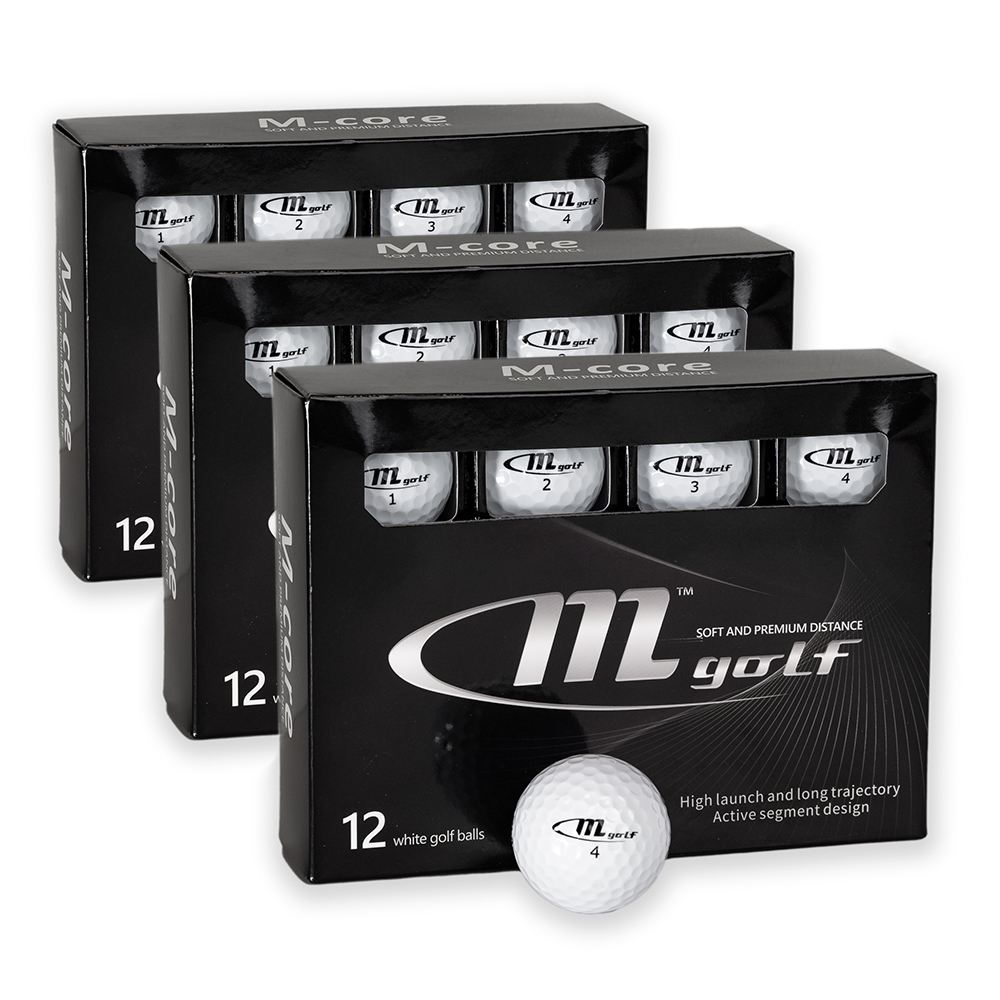 M-Core Golfball Hvit 3 Dusin