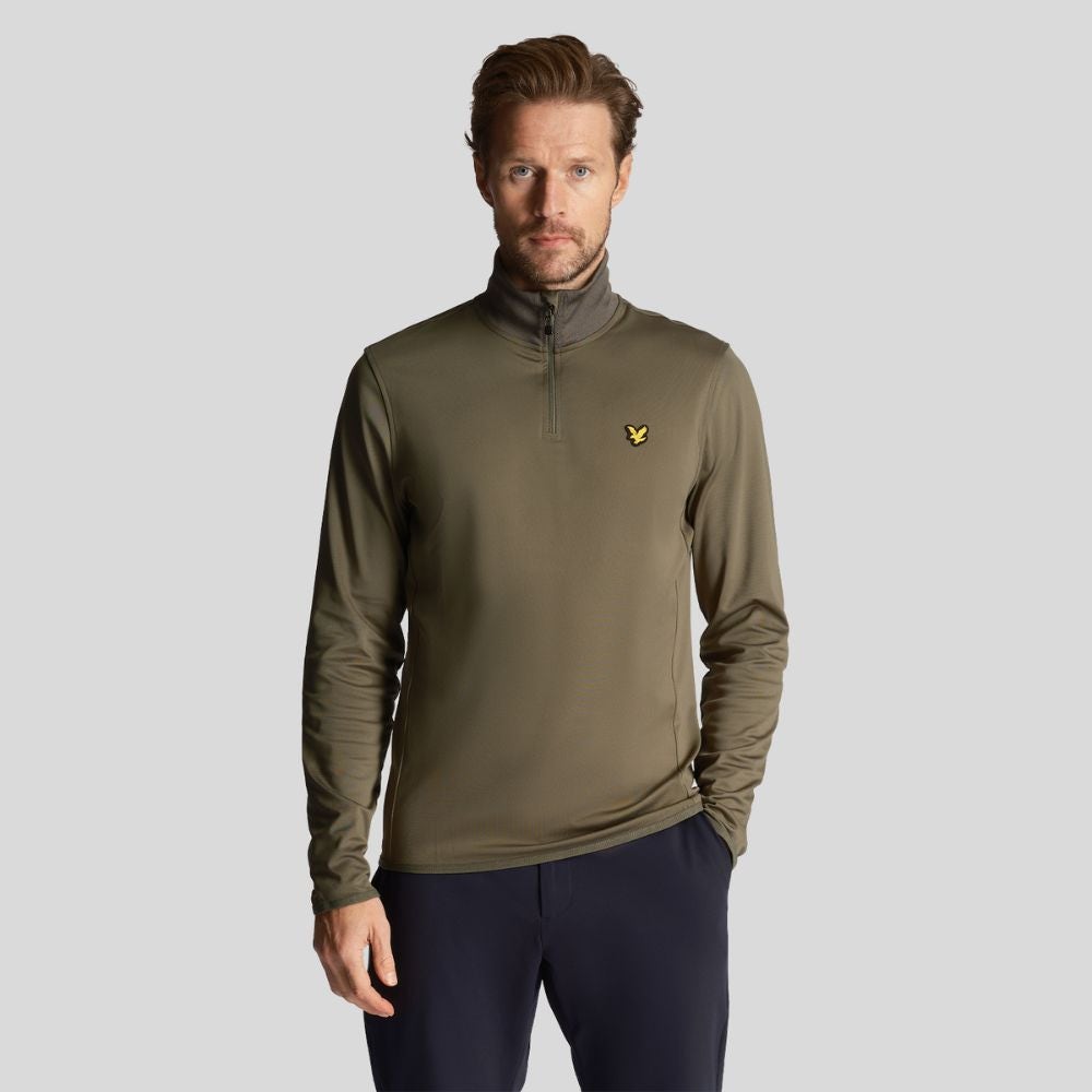 Tech 1/4 Zip Midlayer Genser Herre Grønn