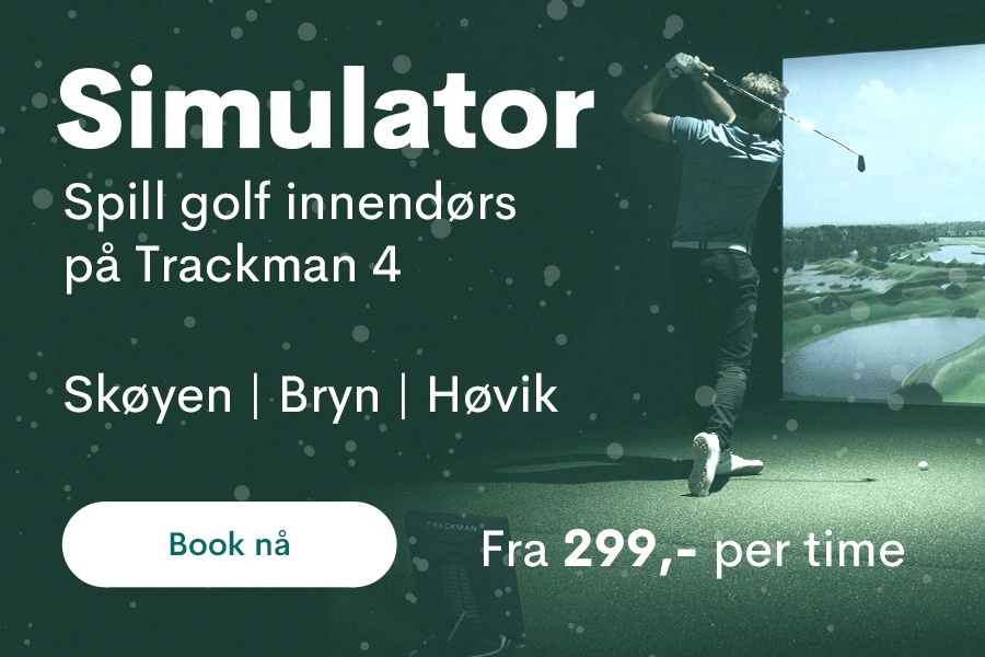Spill golf innendørs på Trackman 4 simulator
