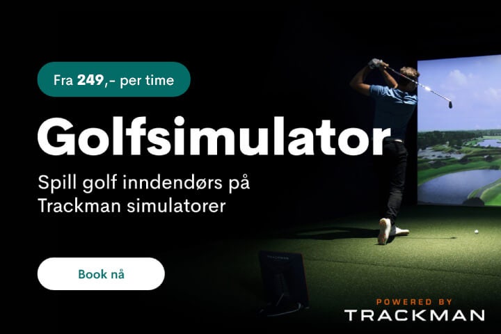 Spill golf innendørs på Trackman simulatorer