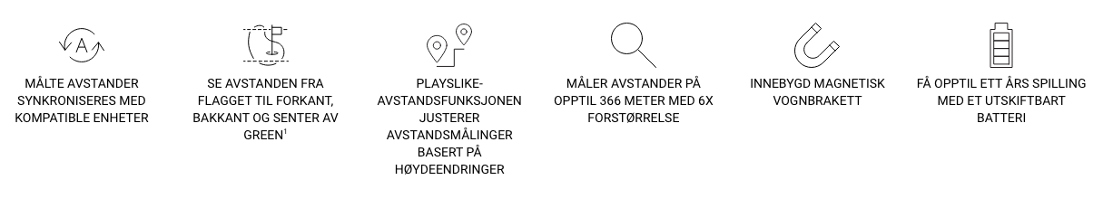 Garmin Approach Z30 funksjoner