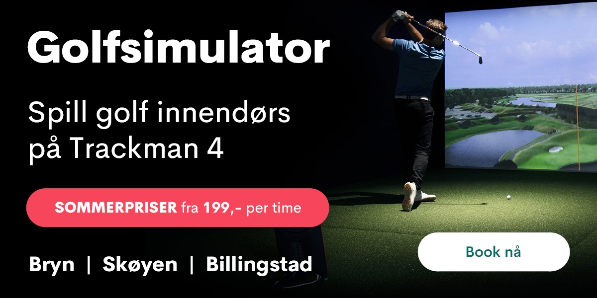 Spill golf innendørs på Trackman 4 simulator